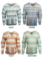 9072 Baja Striped Unisex Hoodie