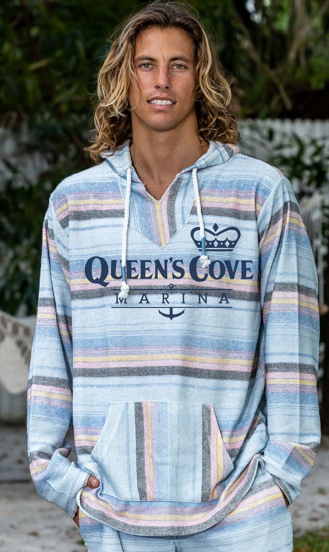 9072 Baja Striped Unisex Hoodie