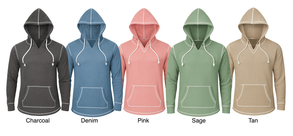 5067 Hoodie Thermal Contrast Stitch