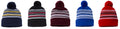 DK71 Traditional Custom Ribbed Cuff Toque With Pom