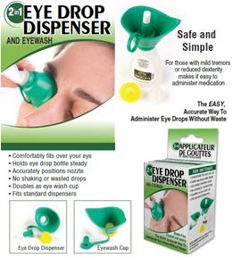 2-in-1 Eye Drop Dispenser and Eyewash