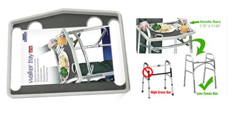 Walker Tray with Non-Slip Mat
