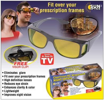 ClearVision HD Night Optics Wraparound