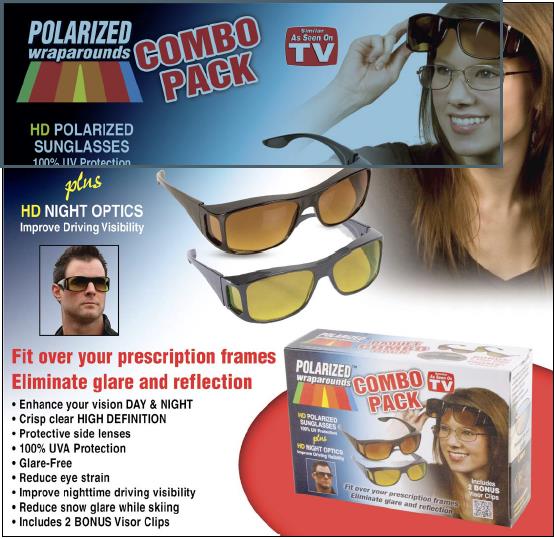 Polarized Wraparounds Combo Pack - Day & Night