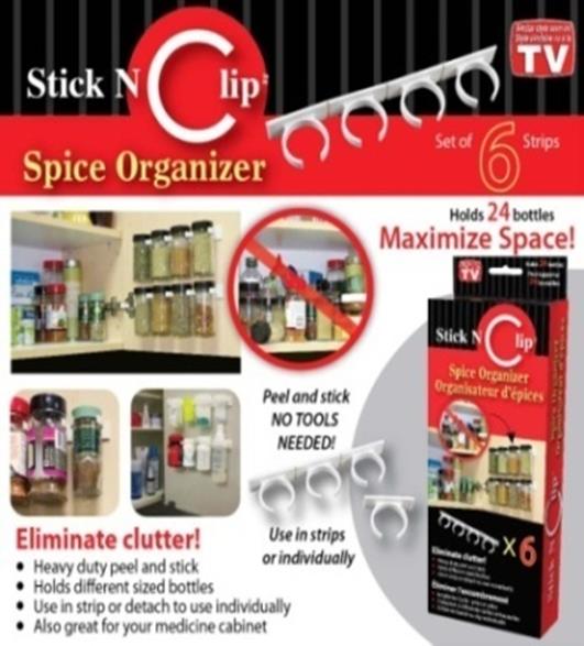 Stick N Clip Spice Organizer