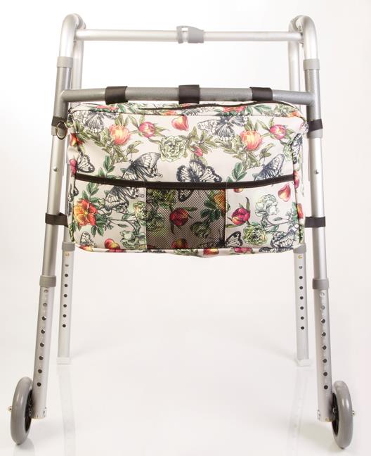 Walker Apron Carryall Bag - Butterfly Floral on walker