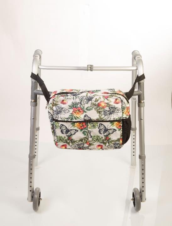 Mobility Bag - Butterfly Garden on walker