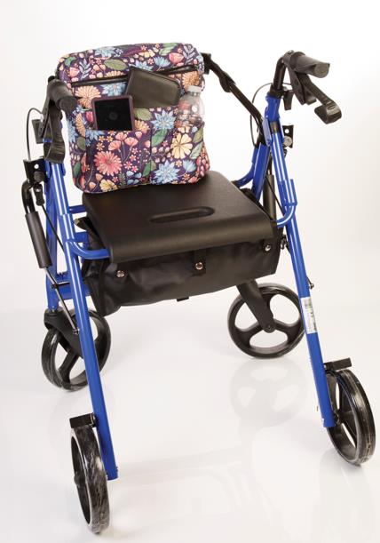Mobility Bag - Wildflower on rollator