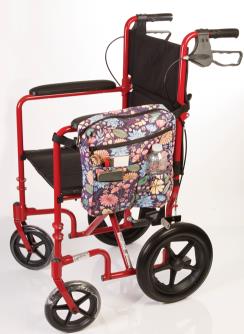 Mobility Bag - Wildflower on transport chair