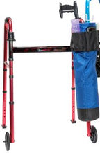 Long Blue Caddie on walker