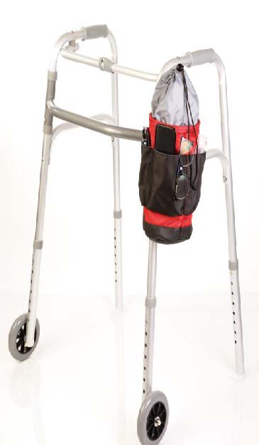 Mini Red Caddie on walker
