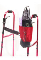 Mini Red Caddie on walker frame