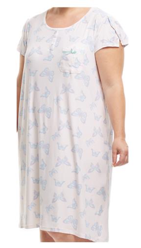 Poly Suede Nightgown - Butterflies
