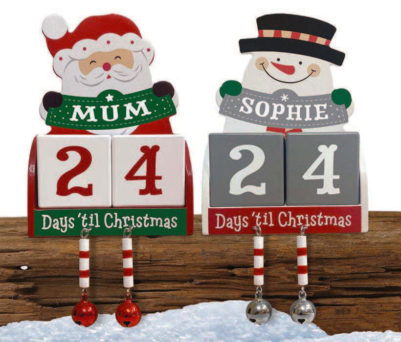 Personalised Christmas Advent Blocks Prepack Rack
