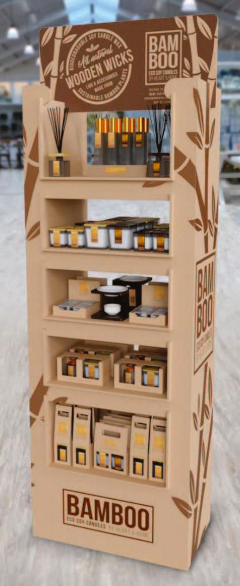 Bamboo Eco Soy Candles Everyday Scents Prepack Rack
