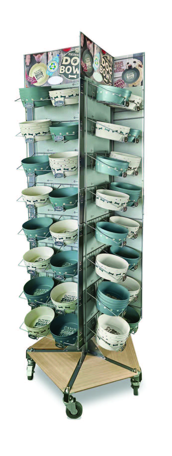 Personalised Dog Bowl Prepack Rack