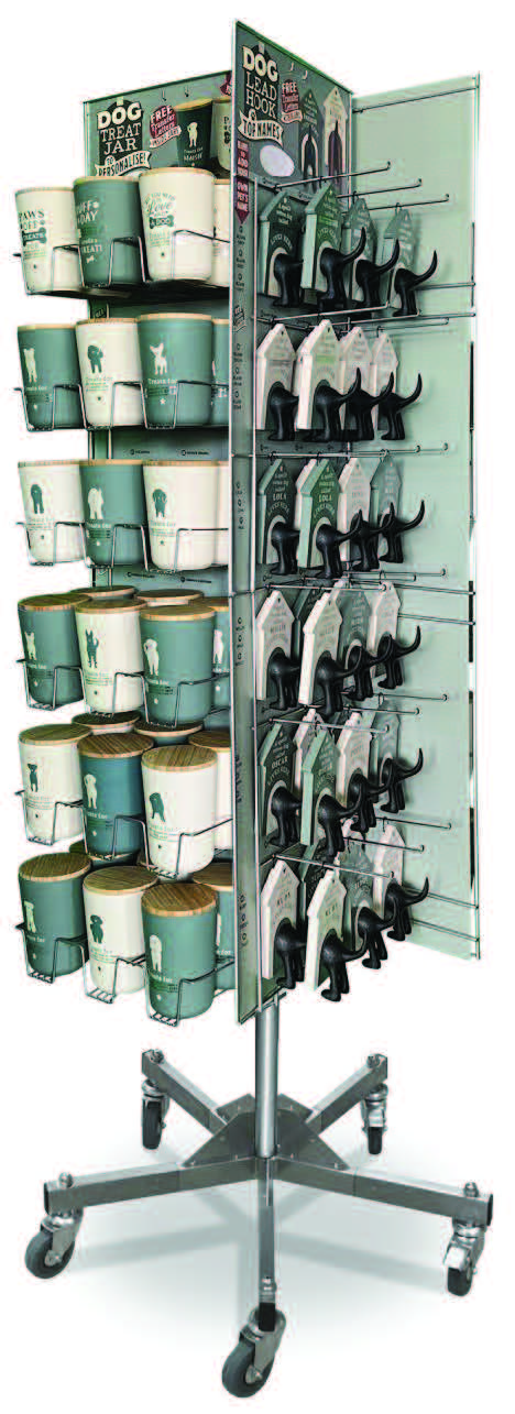 Dog Lead Hook and Treat Jar Prepack Rack