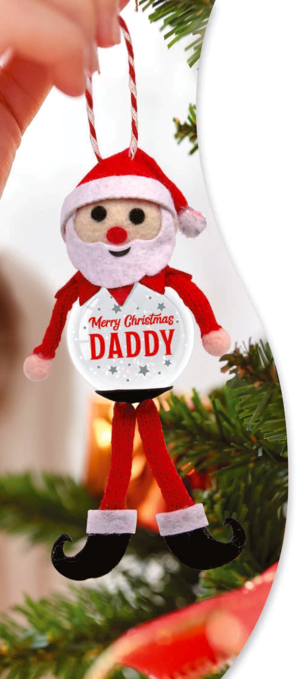 Personalised Snow Globe Tree Decorations Prepack Rack